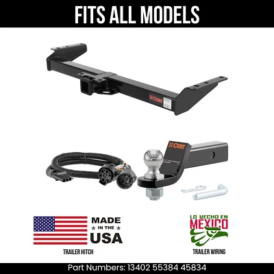 For 2002 Cadillac Escalade Trailer Hitch 4 Pin Wire 178" Ball Fits All Curt 6K - Изображение 1 из 4