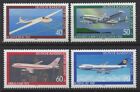Germany 1980 Sc# B570-B573 Mint MNH airplane Lockheed Airbus Boeing jet stamps