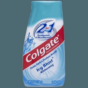Colgate 2 in 1 Icy Blast Whitening Toothpaste and Mouthwash Liquid Gel 4.6 Oz - Picture 1 of 6