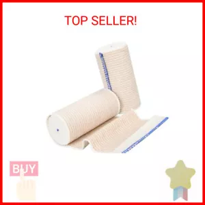 2/6/12 Pack 4" Premium Elastic Bandage Wrap, Reusable Hook and Loop Compression - Picture 1 of 2