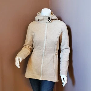 THE NORTH FACE Caroluna 2 beige hooded parka jacket size XS - Picture 1 of 9