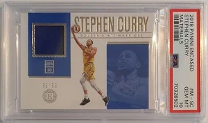 2018 Encased Stephen Curry #PATCH SILVER /99 Game Jersey - PSA 10 (POP 2) - Picture 1 of 4