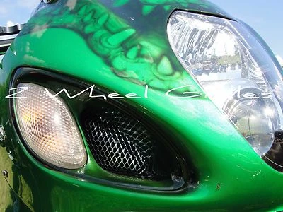 2002 SUZUKI HAYABUSA GSXR 1300 ХРОМИРОВАННЫЕ РЕШЕТКИ ДЛЯ НОСА ВЕНТИЛЯЦИОННЫЕ ОТВЕРСТИЯ СЕТЧАТЫЕ РЕШЕТКИ - Изображение 1 из 4