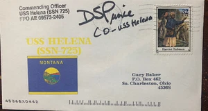Portsmouth N H USS Helena Submarine Multicolored Signed By Commander - Picture 1 of 1