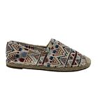 Minnetonka Womens 9 Loafer Pam Espadrille Aztec Mosaic Western Slip On Flat Shoe