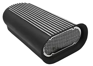 Black Aluminum Hilborn Style Finned Air Scoop Single/Dual 4 Barrel Carburetor - Picture 1 of 2