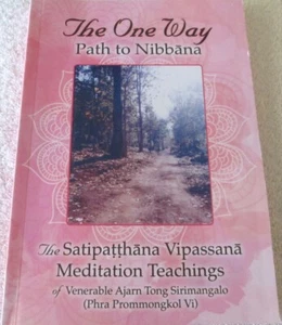 THE ONE WAY PATH TO NIBANA SATIPATTHANA VIPASSANA MEDITATION TEACHINGS  BUDDHISM - Picture 1 of 5