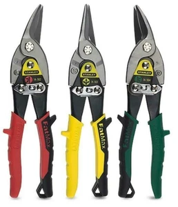 Stanley Fatmax 3 piece Aviation Tin Snips Set (Left Right & Straight) 14559L - Picture 1 of 2