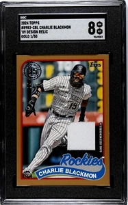 2024 Topps Series 2 Charlie Blackmon '89 Design Relic #89R2-CBL Gold #'d/50 SGC8 - Bild 1 von 2