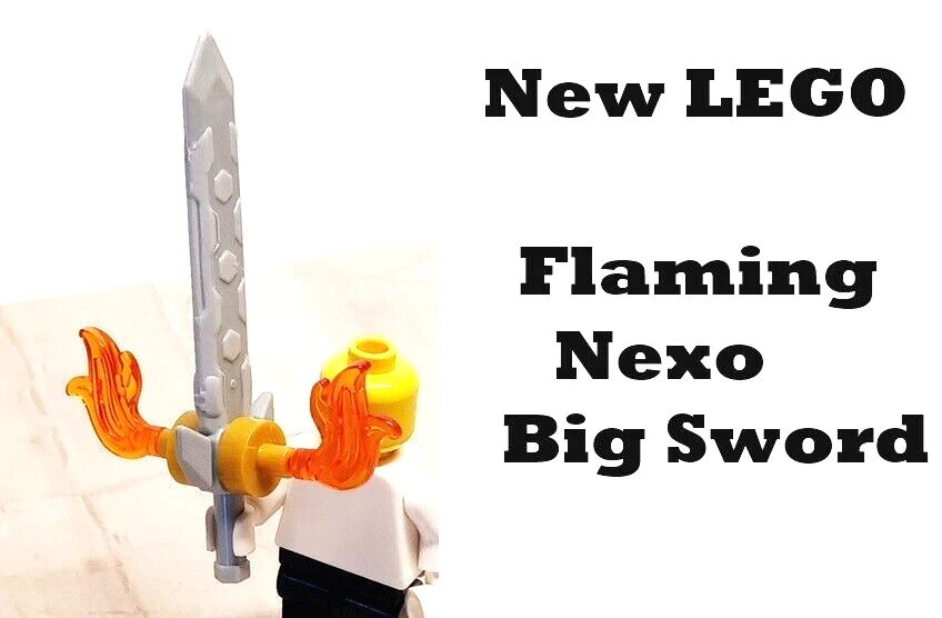Nuevo LEGO Nexo Espada GRANDES Llamas Listo para Batalla Hoja Texturizada Equipo de Caballero Foto 1 de 1