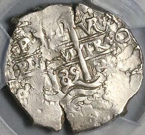 1685 PCGS AU 53 Bolivia Cob 2 Reales Potosi Colonial Coin POP 1/0 (23071801C)