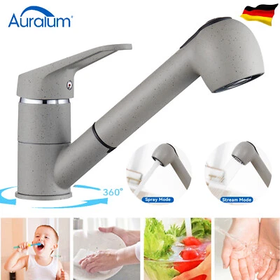 Küchenarmatur Wasserhahn Küche ausziehbar mit Brause Spültisch Mischbatterie - Bild 1 von 4