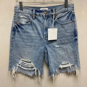 Pistola Womens Blue Light Wash Denim Distressed Cut Off Kelly Jean Shorts 26 - Picture 1 of 11