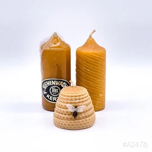 Set Di 3 Candele In Cera D'Api Vintage E Altro | 3 Pezzi - Bild 1 von 12