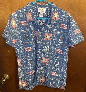 RARE REYN SPOONER FIRST HAWAIIAN BANK UNIFORM SMALL ALOHA SHIRT 150 YEAR ANNIV - Picture 1 of 3