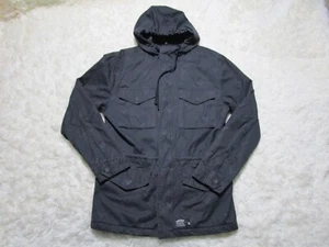 Vans Jacket Mens Medium Black Hooded Off The Wall Old School Lightning Bolt Coat - Picture 1 of 15