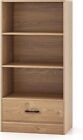 Freestanding Bookcase, Wooden Display Rack Cupboard with 3-Tier Open Shelves