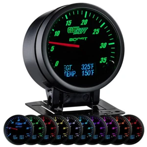 GLowShift 3 en 1 negro analógico 35 PSI Boost con pirómetro digital EGT y medidor de temperatura - Imagen 1 de 7