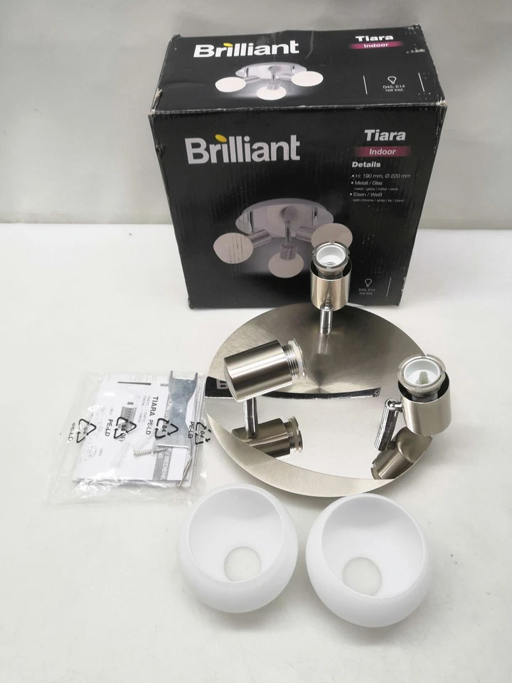 Brilliant Tiara 15634/13 faretto da soffitto alogeno E14 EEK dipendente-incom... - Immagine 1 di 4
