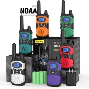 Topsung Talkies Walkie Rechargeables - Pack de 6 | Longue Portée, USB CHG - NEUF - Photo 1/6