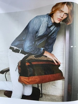 Bonita Camisa Denim Coleccionista D2!_Camisa Patrón Argyle Dsquared2 Para Hombres 46/S Foto 1 de 4