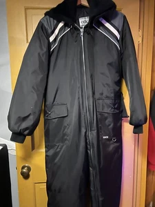 Vintage EDCO Ski Suit One Piece Snowsuit Black & Gray Mens L Snowmobile - Picture 1 of 9