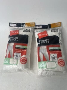 Two Packs of Hanes Big & Tall 3-Pack Men's Tagless ComfortSoft Briefs-48-50 3XL - Picture 1 of 9
