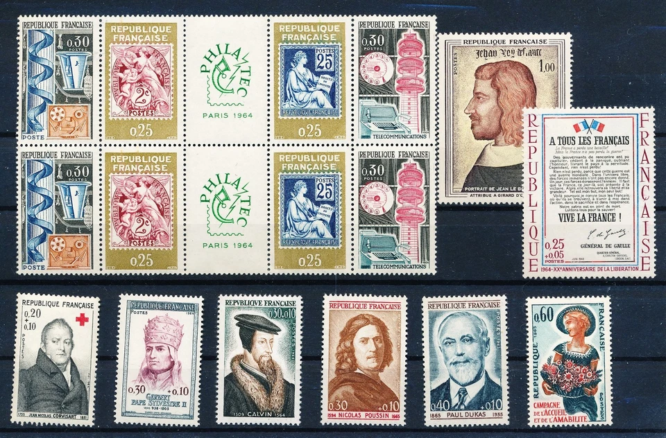 LS61490 France portraits philatelic exhibition fine lot MNH - Image 1 of 1