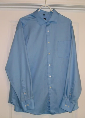 GEOFFREY BEENE CLASSIC FIT NO-IRON BLUE DRESS SHIRT MEN'S SIZE (17 1/2-34/35)! - Image 1 of 4