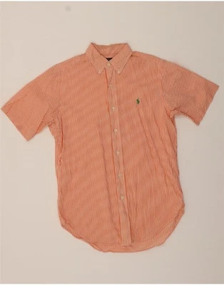 RALPH LAUREN Mens Classic Fit Short Sleeve Shirt Small Orange Pinstripe DM90 - Image 1 of 4