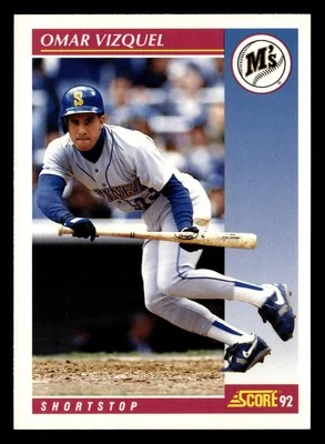 Omar Vizquel 1992 Score #162 Seattle Mariners Baseball *202 - Image 1 of 2