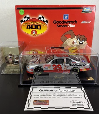 Revell 1:24 Kevin Harvick #29 Looney Tunes Taz Diecast - 2001 certificado de autenticidad NASCAR - COMO NUEVO Foto 1 de 4