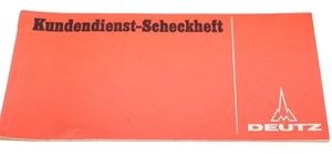 Chequera de servicio postventa original Deutz para tipo D 5206 sin usar sin registros - Imagen 1 de 3