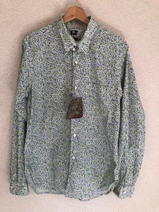 Engineered Garments Floral Tab Collar Shirt Green/Blue L New JAPAN - Picture 1 of 8