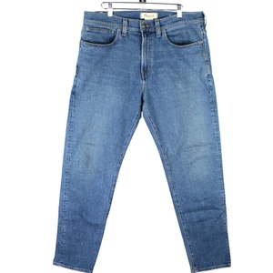 Jeans Madewell uomo taglia 34x32 blu jeans conici rilassati lavaggio medio vita media - Foto 1 di 16
