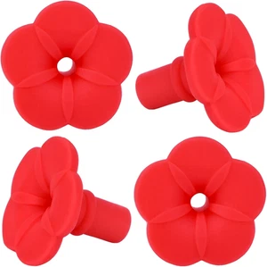 Silikon Kolibri Futterhaus Ersatz Blumen, rote Kolibri Futteröffnungen, - Bild 1 von 12