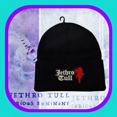 JETHRO TULL🇺🇸 CURIOUS RUMINANT 🎸PATCHED BLACK BEANIE  🤘 Foto 1 de 4
