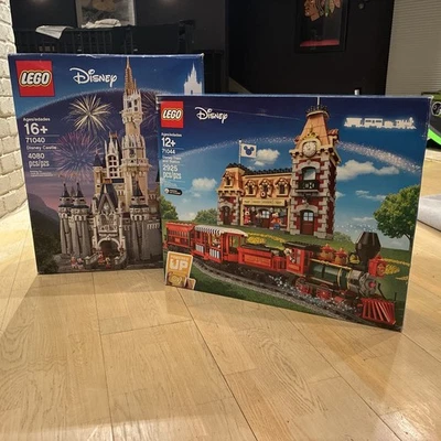 Lego Disney Castillo Set: Castillo 71040 y Tren y Estación 71044 Retirado Lote de 2 Foto 1 de 4