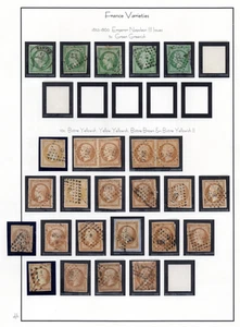 FRANKREICH 1853-1860 SPEZIALSAMMLUNG MIT 111 BRIEFMARKEN NAPOLEON III AUSGABEN - Bild 1 von 5