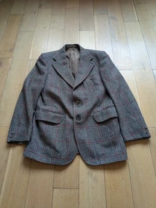 Vintage Burton 70er Jahre Kariert Kariert Wolle Anzug Jacke 38 Brustumfang - Bild 1 von 12
