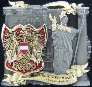 Marine Security Guard Detachment MSG Vienna Austria Challenge Coin - Picture 1 of 2