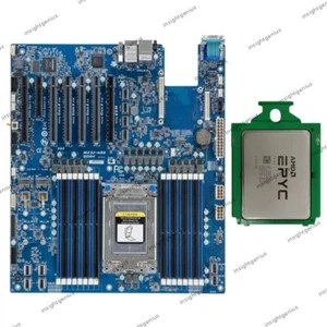 Gigabyte MZ32-AR0 Motherboard Rev 1.0 + AMD EPYC 7K62 Unlocked CPU Processor - Afbeelding 1 van 3