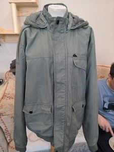 Quicksilver - Short Parka - Lichen Green- Fleece Lined - Size Large - Picture 1 of 11
