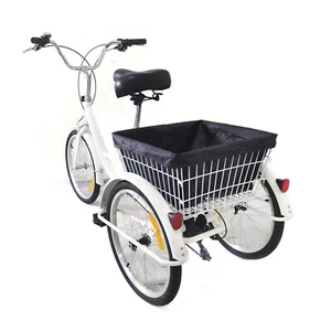20" Dreirad für Erwachsene 8 Gang Lastenfahrrad Seniorenrad Mit Einkaufskorb DHL - Bild 1 von 14