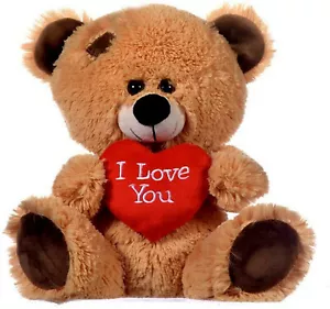 PAWS oso con corazón peluche figura 20 cm marrón grande NUEVO - Imagen 1 de 1
