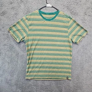 Camiseta Prana Hombre Talla Grande Verde Rayas Manga Corta Cuello Redondo Camiseta - Imagen 1 de 8