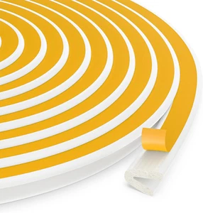 Weather Stripping Door Seal, White Door Weather Stripping V Shape Door Seals Fo - Picture 1 of 12