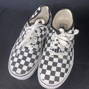 Van's Off the Wall karierte schwarz-weiße Schuhe Herren 6,5 Damen 8 Krawatten LIMITIERT - Bild 1 von 6