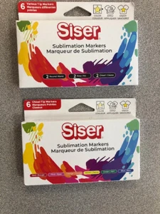Siser Sublimation Markers Iron-on Heat Transfer Markers T-Shirts -Pastel-Black - Picture 1 of 2