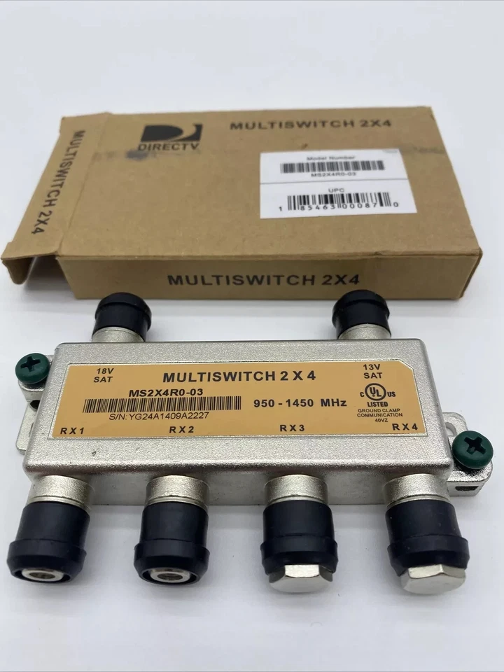 DirecTV 2 X 4 Multi-switch 950-1450 Mhz - 1450 Mhz (ms2x4r0-03) - Image 1 of 2